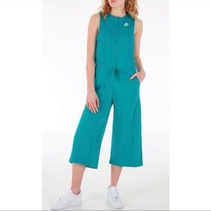Nike Sportswear Club Jumpsuit | Romper | size medium teal